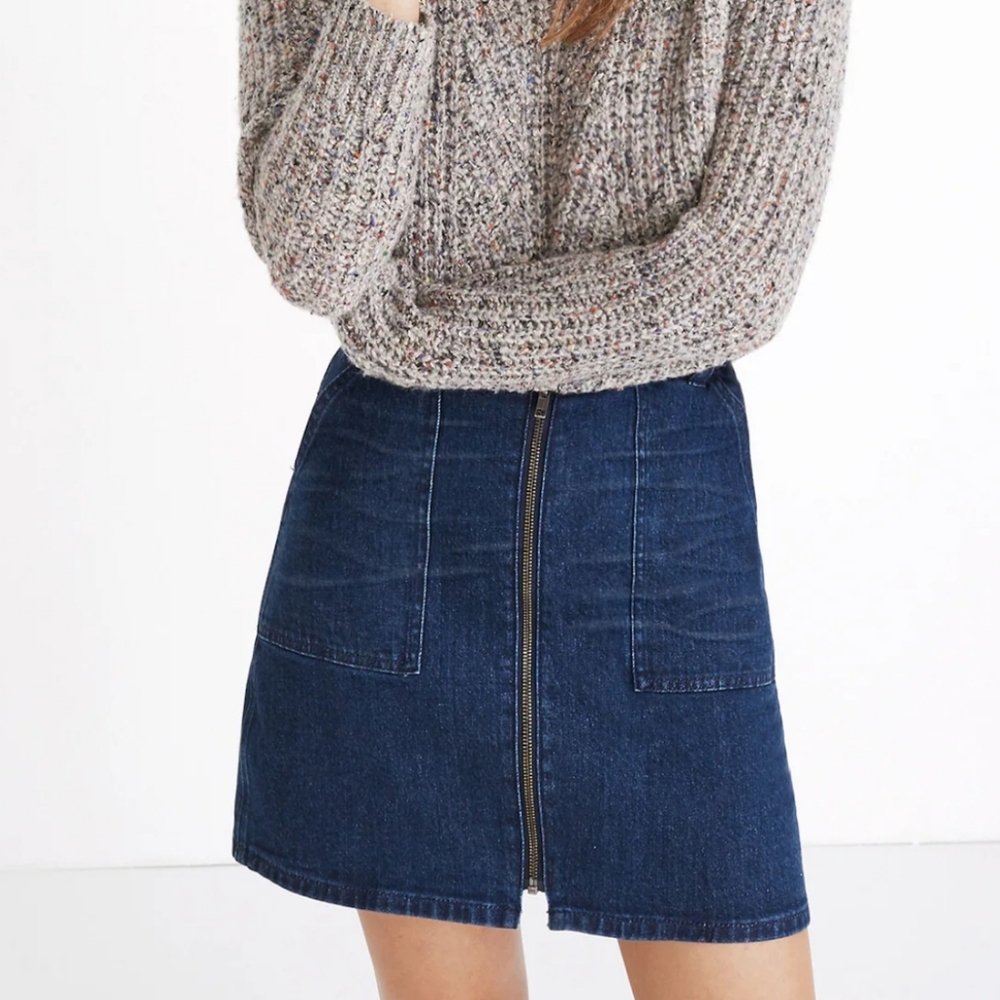Madewell Women's Denim Utility Zip Skirt | 30